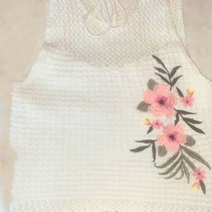 •Unique Crocheted Hollister Floral Tank Top•